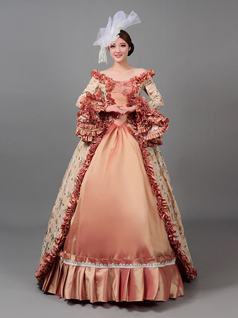 ヴィクトリアンドレス プリーツ マリーアントワネット 花柄 ドレス レディース アート ヴィンテージ コスチューム