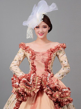 ヴィクトリアンドレス プリーツ マリーアントワネット 花柄 ドレス レディース アート ヴィンテージ コスチューム