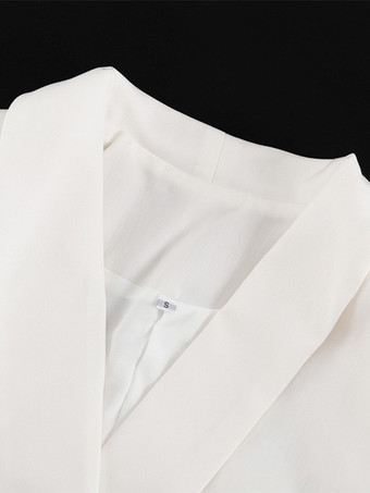 Robe blazer fendue à col à revers et manches longues pour femme élégante longue de soirée 2025