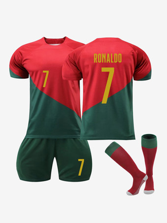 N.722/23 N. 7 Ronaldo Portogallo Coppa del Mondo Casa Calcio Set 3 Pezzi