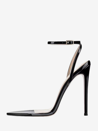 ハイヒールサンダル 透明オープントゥ スティレットヒール パーティー プロムシューズ