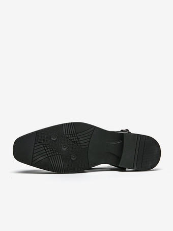 メンズ スリッポン ローファー スリッパ スリングバック スクエアトゥ PU ローファーシューズ