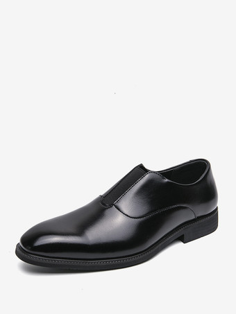 メンズ スリッポン ローファー プラットフォーム スクエアトゥ PU ローファー シューズ 結婚式 プロム用