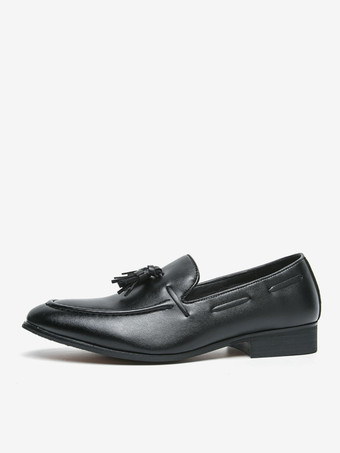 メンズ タッセルローファー ラウンドトゥ スリップオン 快適なローファー 結婚式 プロム用