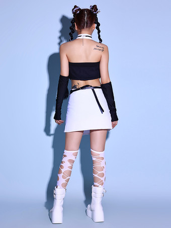 ジャズダンスコスチューム セクシーな女性用ポリエステルダンスウェアセット