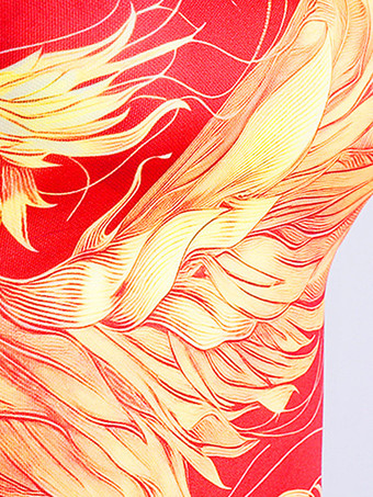 赤いダンス衣装 レディース ジャズ ハイカラー 中国風 ダンスウェア セット