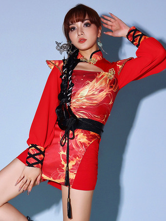 ダンス衣装 レディース ジャズダンス 中国風 ダンスウェア セット