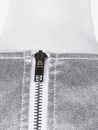 ジャズダンスコスチューム シルバー レディース ポリエステル トップ スカート セット ダンスウェア