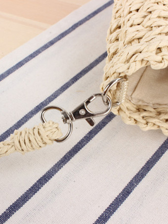 紙ロープ編みハンドバッグ ビーチバケーション クロスボディバッグ 女性用 2025