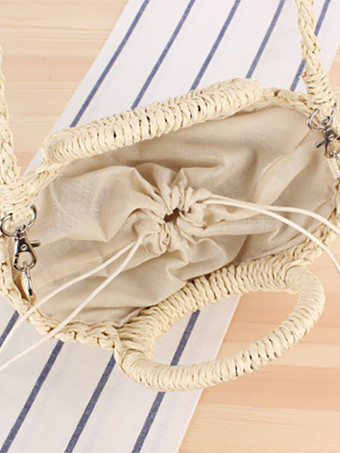 紙ロープ編みハンドバッグ ビーチバケーション クロスボディバッグ 女性用 2025