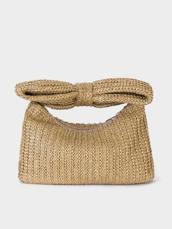 ボウ ストロー クラッチバッグ バケーション スモールバッグ レディース 2025