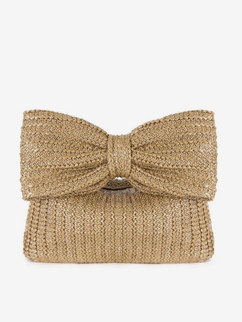 ボウ ストロー クラッチバッグ バケーション スモールバッグ レディース 2025