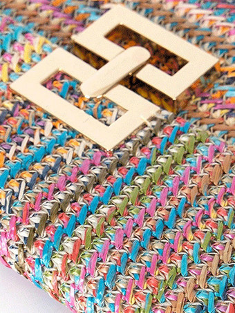 チェーン付きフラップストローバッグ マルチコンパートメント バケーションショルダーバッグ レディース 2025