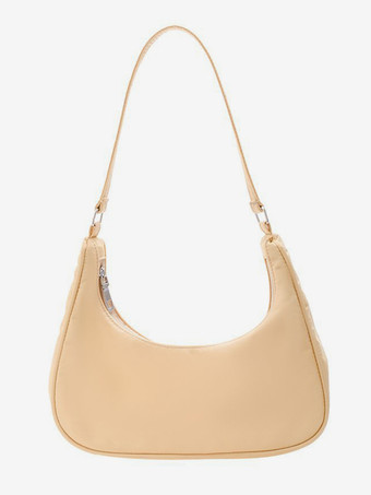 イエローナイロン ホーボーバッグ 軽量ショルダーバッグ 女性用 2025