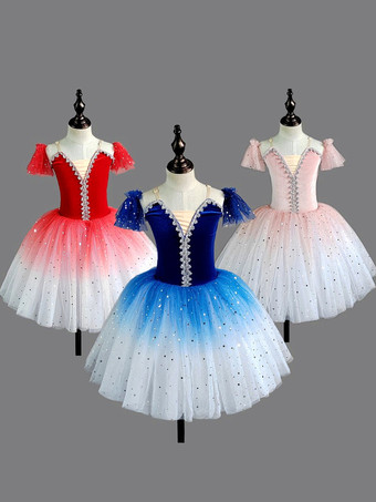 バレエダンススカート バレリーナ スパンコール キッズダンスパフォーマンス