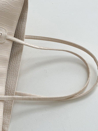 クロコダイル柄トートバッグ フェイクレザー 大容量 ショルダーバッグ レディース 2025