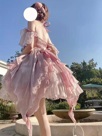 スイートロリータドレス ポリエステル ノースリーブ スイートロリータ 姫ロリータ Jsk