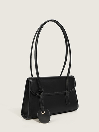 フェイクレザー バゲットバッグ スリム ショルダーバッグ レディース 2025