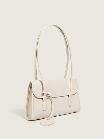 フェイクレザー バゲットバッグ スリム ショルダーバッグ レディース 2025