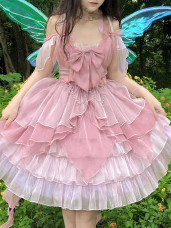 スイートロリータドレス ポリエステル ノースリーブ スイートロリータ 姫ロリータ Jsk