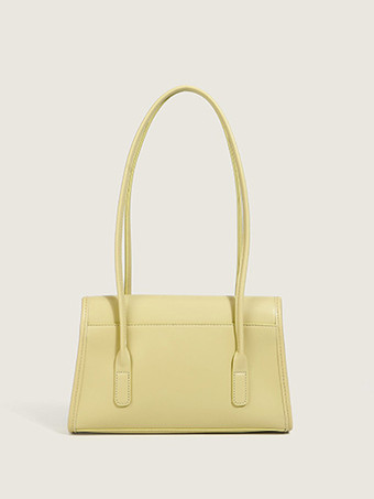 フェイクレザー バゲットバッグ スリム ショルダーバッグ レディース 2025