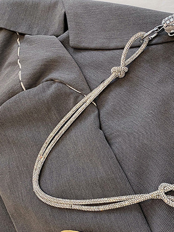 ラインストーンショルダーバッグ 光沢のあるハンドバッグ 女性用 2025