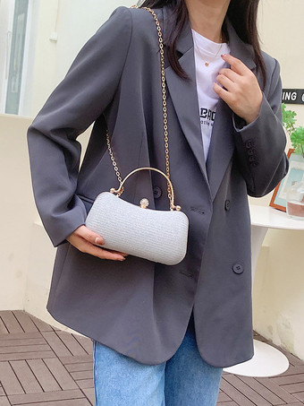 ラインストーン ロック クロスボディバッグ 絶妙なパーティーハンドバッグ チェーン付き 女性用 2025