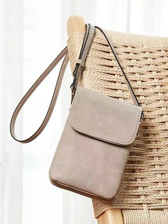 フェイクレザー 携帯バッグ 調節可能なショルダーストラップ クロスボディバッグ 女性用 2025