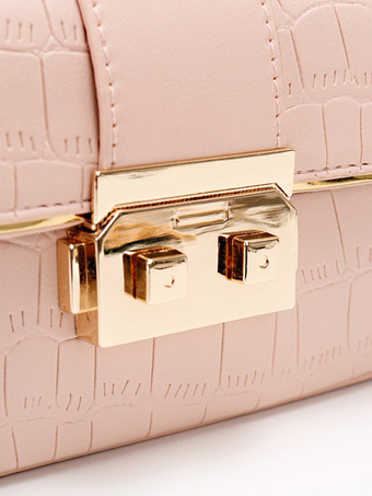 クロコダイル柄ショルダーバッグスクエアフェイクレザーフラップバッグレディース2025