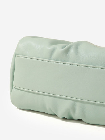 チェーン付きクロスボディクラウドバッグ フェイクレザー 蝶結びハンドバッグ レディース 2025