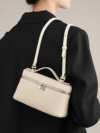 フェイクレザー ボックスバッグ スクエア クロスボディバッグ レディース 2025