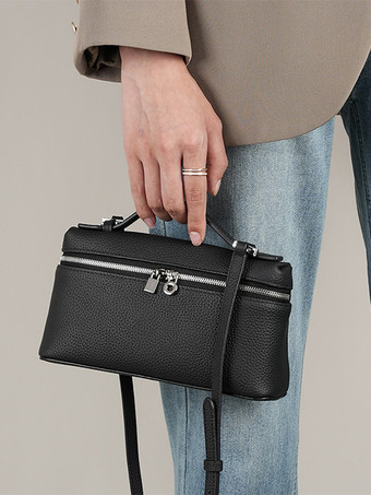 フェイクレザー ボックスバッグ スクエア クロスボディバッグ レディース 2025