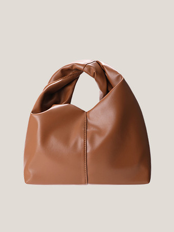 ディープブラウンフェイクレザー ホーボーバッグ クラウドハンドバッグ 女性用 2025