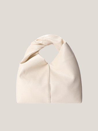 ホワイト フェイクレザー ホーボーバッグ クラウドハンドバッグ 女性用 2025