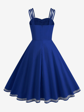 エレガントなヴィンテージドレス ノースリーブ 1950 年代 オードリー ヘプバーン スタイル A ライン ミディドレス レディース 2026