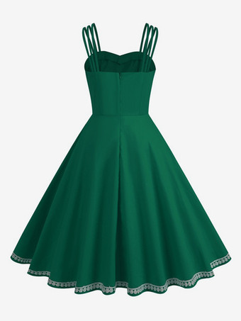 エレガントなヴィンテージドレス ノースリーブ 1950 年代 オードリー ヘプバーン スタイル A ライン ミディドレス レディース 2026