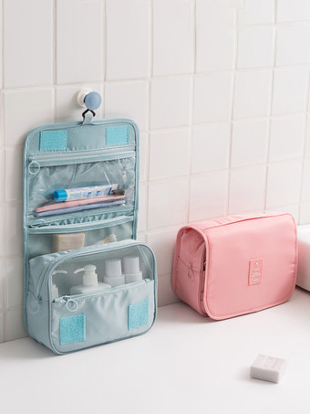 フック付き防水旅行用収納バッグ 大容量 ポータブル 手持ち式 トイレタリーバッグ 女性用