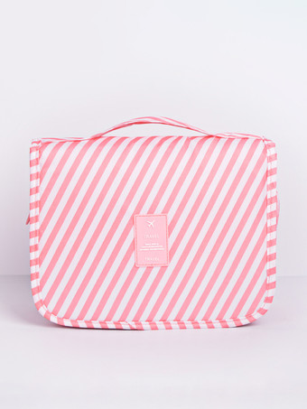 ホワイト フック付き防水旅行用収納バッグ 大容量 ポータブル 手持ち式 トイレタリーバッグ 女性用