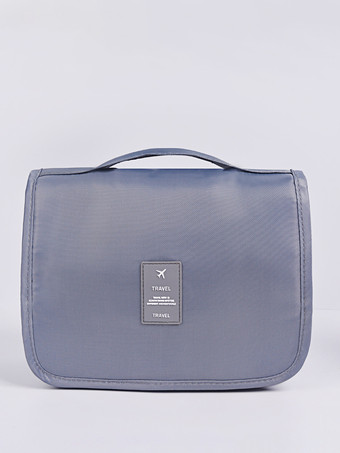 グレイフック付き防水旅行用収納バッグ 大容量 ポータブル 手持ち式 トイレタリーバッグ 女性用