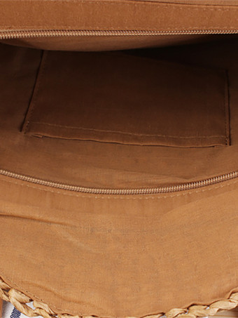 ラウンド中空ショルダーバッグ ペーパーロープ編み ビーチバッグ 女性用 2025