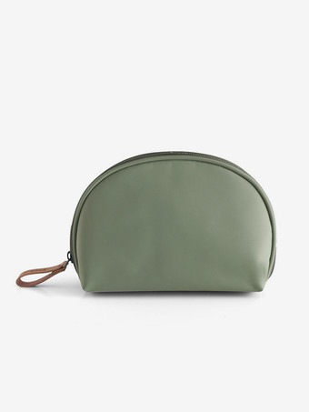 グリーン シェル型ナイロンコスメバッグ 防水メイクアップ収納バッグ 女性用 2025