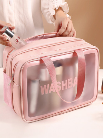 透明コスメバッグ 3点セット ポータブル防水トイレタリー収納バッグ 女性用