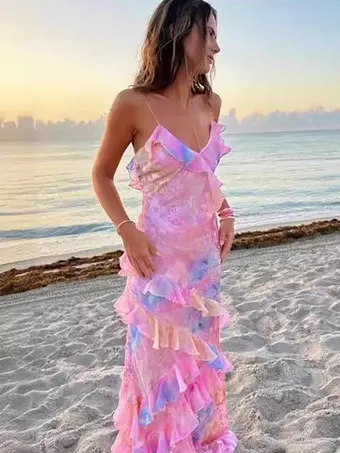 chinese dress ladies Chasity Women's Summer Fashion Maxi Slip Dress – MaggieCopper main image 1