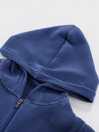 フード付きトラックスーツとブラとパンツのカジュアルツーピースコーデセット（レディース春コーデ2025）