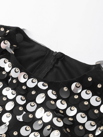 スパンコールミニドレス ベルスリーブ Oリングカットアウトウエスト パーティードレス レディース 2025