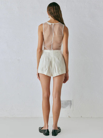 フラワーシアートップ ロングスリーブ メッシュ セクシークラブウェア レディース 2025