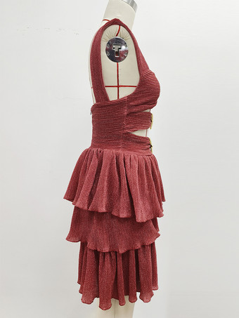 ヒトデの装飾付きカットアウトサマースリップドレス、女性用ティアードミニドレス 2025