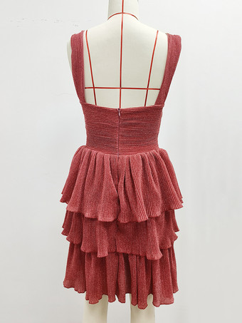 ヒトデの装飾付きカットアウトサマースリップドレス、女性用ティアードミニドレス 2025