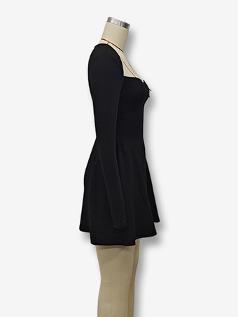 セクシーなミニドレス 長袖 Aラインドレス レディース 2025