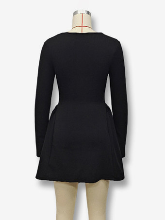 セクシーなミニドレス 長袖 Aラインドレス レディース 2025